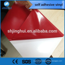 White PVC film 1.27*50m 6mic 100g Liner Paper grey glue self adhensive car vinyl for Windows advertisements